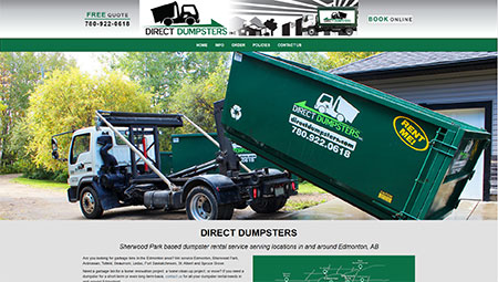 Direct Dumpsters serving Edmonton and nearby communities. 