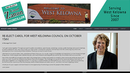 Thank you for voting for Carol Zanon on October 15, 2022, for West Kelowna Council.