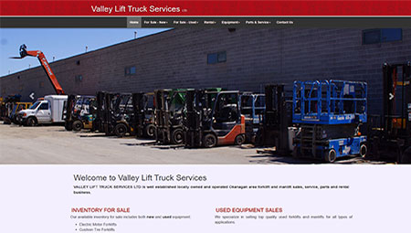 forklift and manlift sales, service, and rental business located in Kelowna.