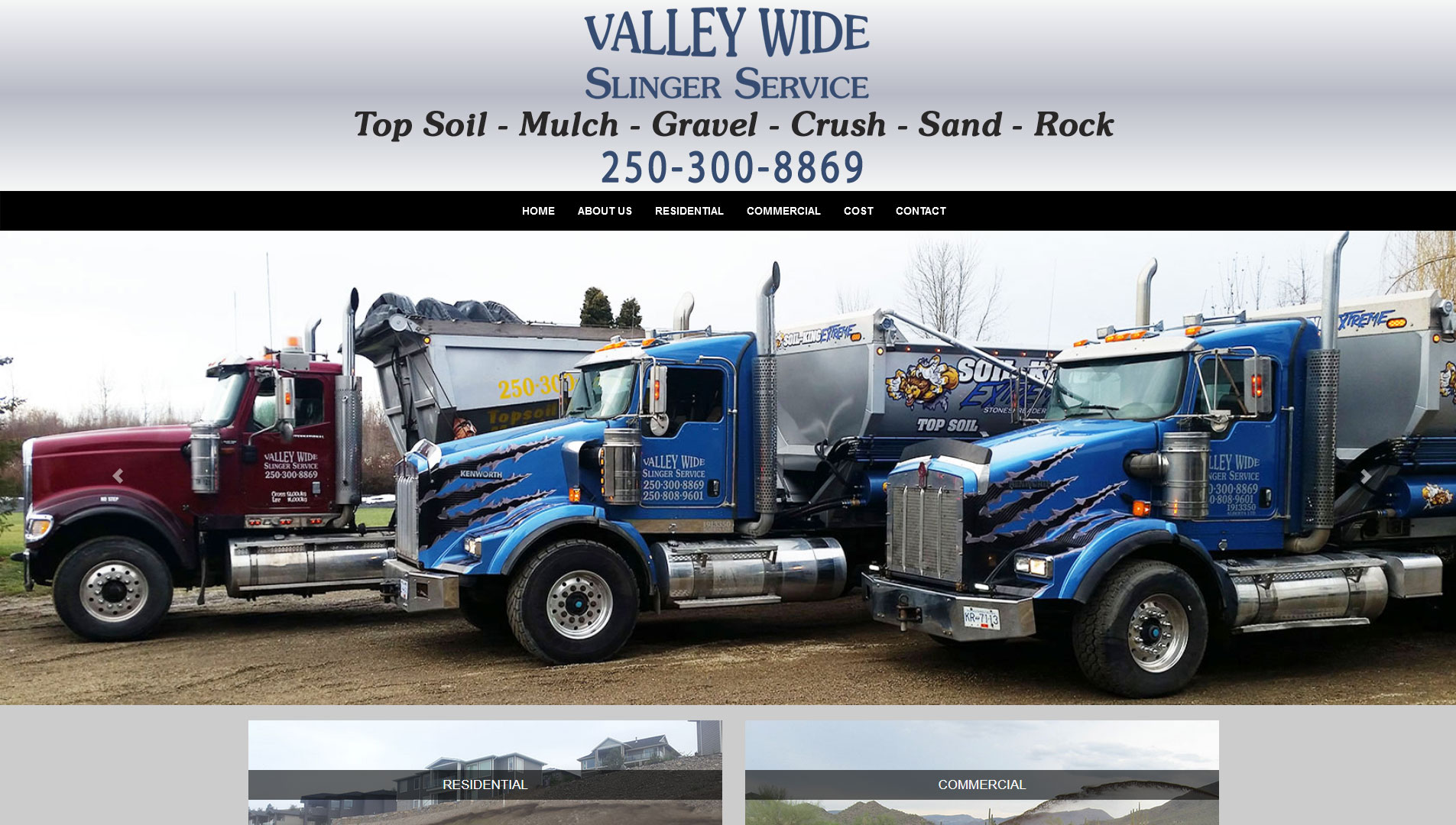 Valley Wide Slinger Service, putting top soil, mulch, gravel, crush, sand and rock exactly where you need it!
